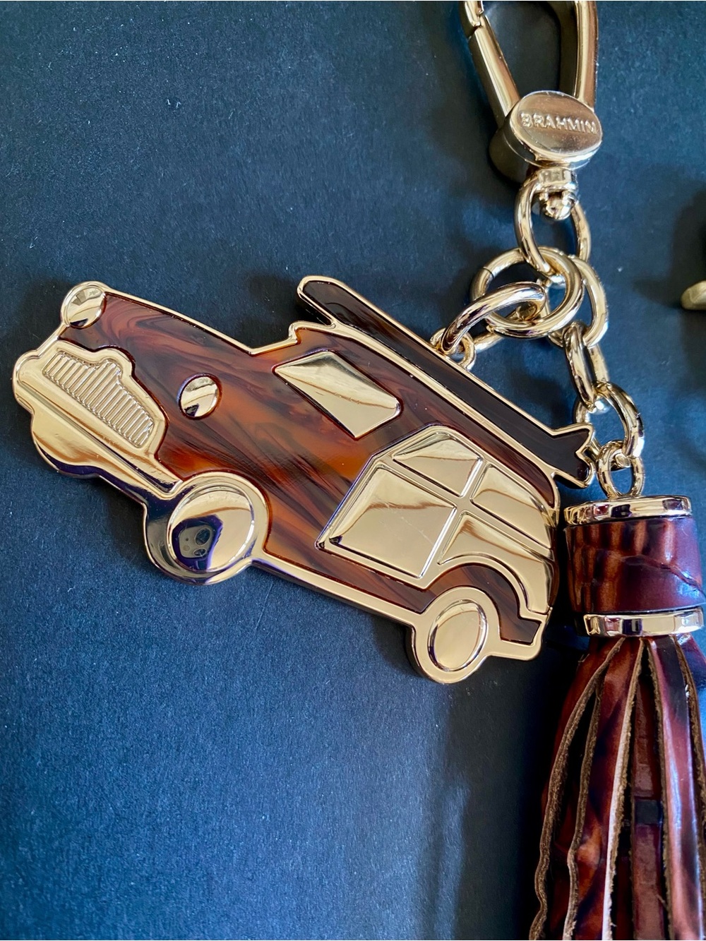 ☀️ BRAND NEW PECAN COPA CAR BRAHMIN TASSEL